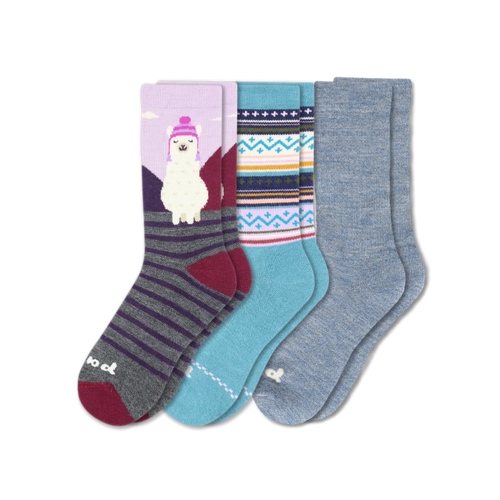 3 Pack - Women's Crew Pacas Socks