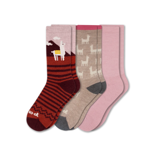 3 Pack - Women's Crew Pacas Socks