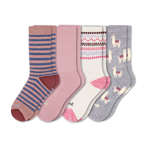4 Pack - Women's Crew Pacas Socks