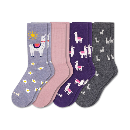 4 Pack - Women's Crew Pacas Socks
