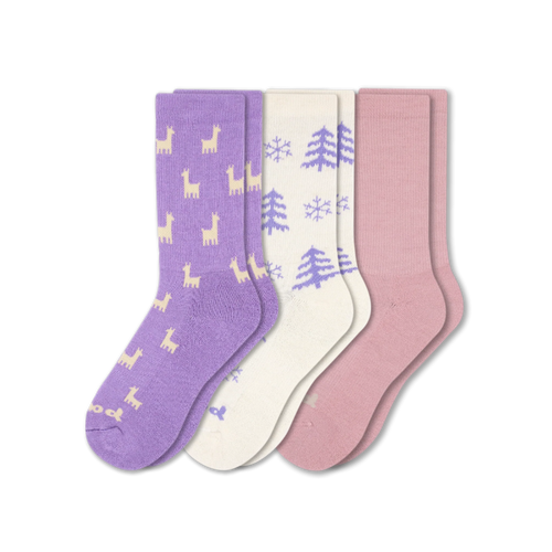 3 Pack - Women's Crew Pacas Socks