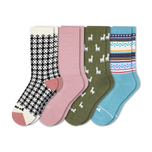 4 Pack - Women's Crew Pacas Socks