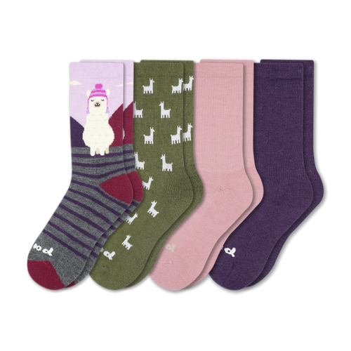 4 Pack - Women's Crew Pacas Socks