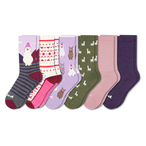 6 Pack - Women's Crew Pacas Socks