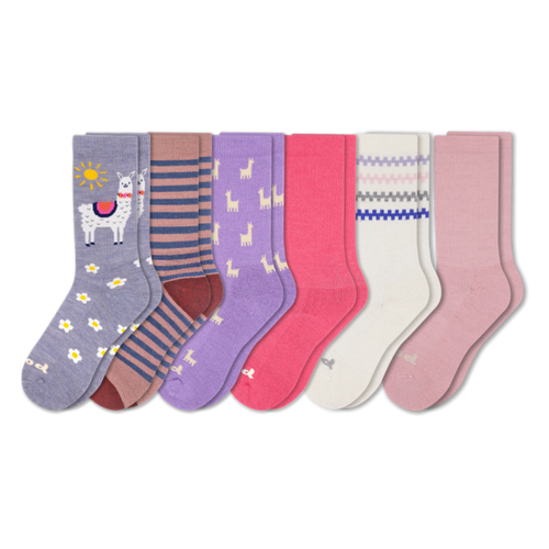 6 Pack - Women's Crew Pacas Socks