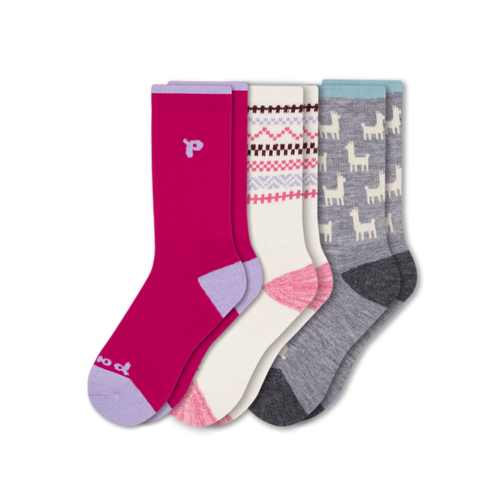 3 Pack - Women's Crew Pacas Socks