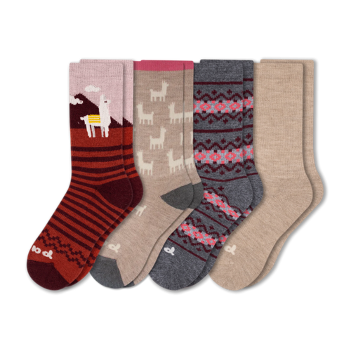 4 Pack - Women's Crew Pacas Socks