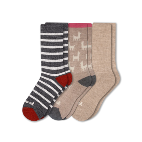 3 Pack - Women's Crew Pacas Socks