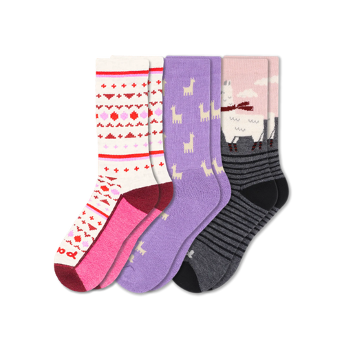3 Pack - Women's Crew Pacas Socks