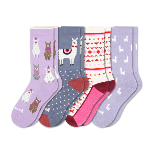 4 Pack - Women's Crew Pacas Socks