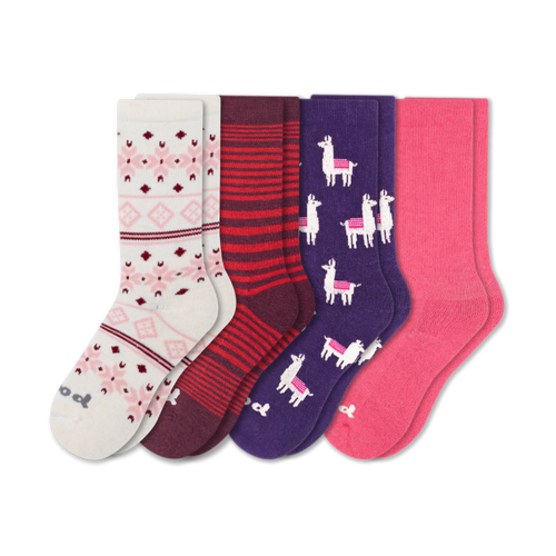 4 Pack - Women's Crew Pacas Socks