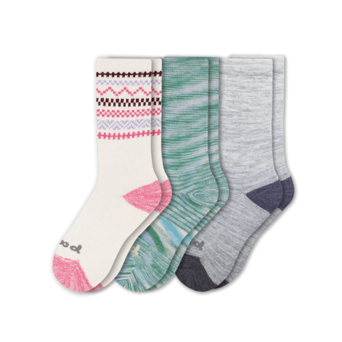 3 Pack - Women's Crew Pacas Socks