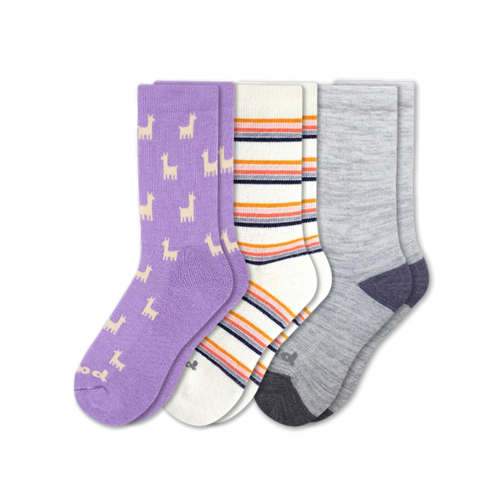 3 Pack - Women's Crew Pacas Socks