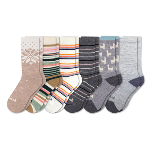 6 Pack - Women's Crew Pacas Socks