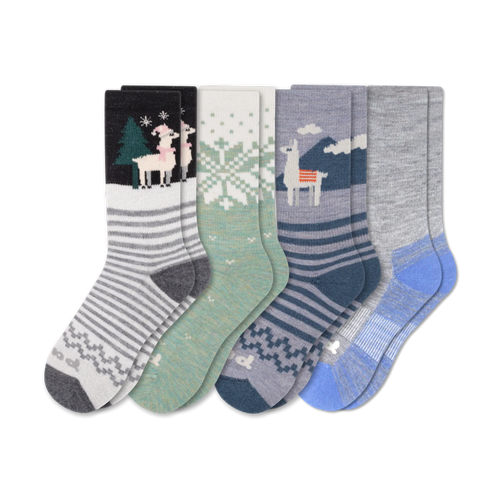4 Pack - Women's Crew Pacas Socks