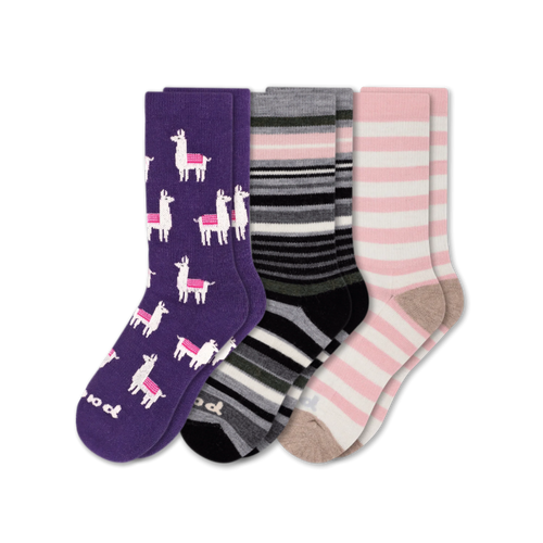 3 Pack - Women's Crew Pacas Socks