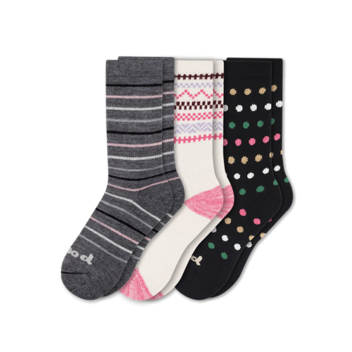 3 Pack - Women's Crew Pacas Socks