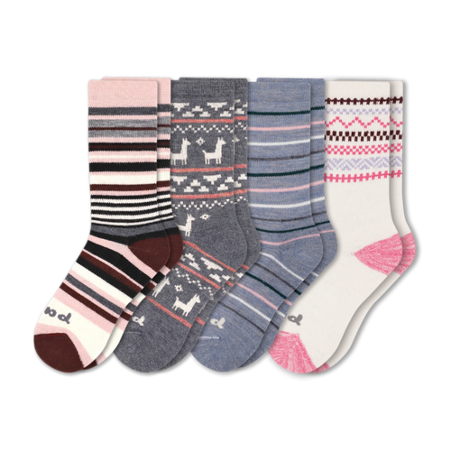 4 Pack - Women's Crew Pacas Socks