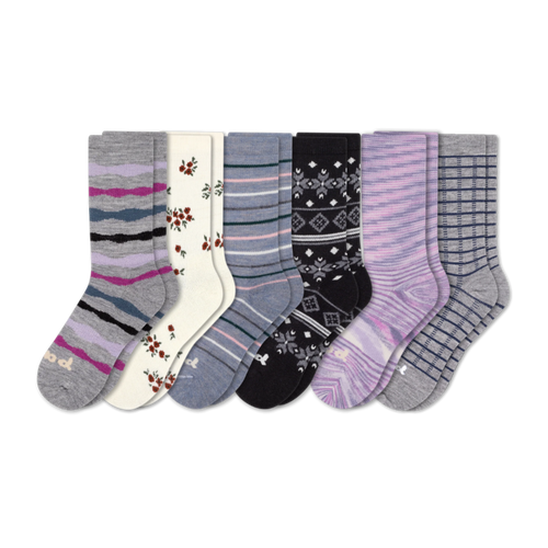6 Pack - Women's Crew Pacas Socks