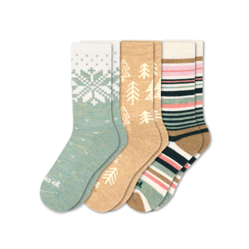 3 Pack - Women's Crew Pacas Socks