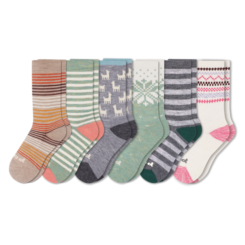 6 Pack - Women's Crew Pacas Socks