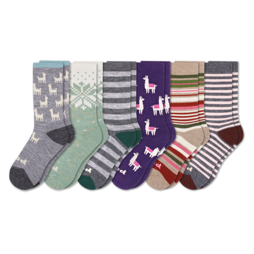 6 Pack - Women's Crew Pacas Socks