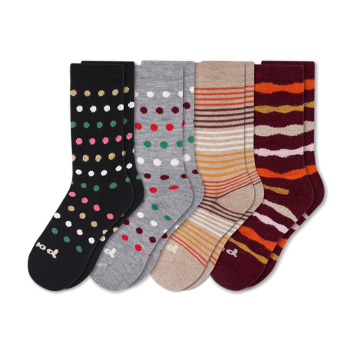 4 Pack - Women's Crew Pacas Socks