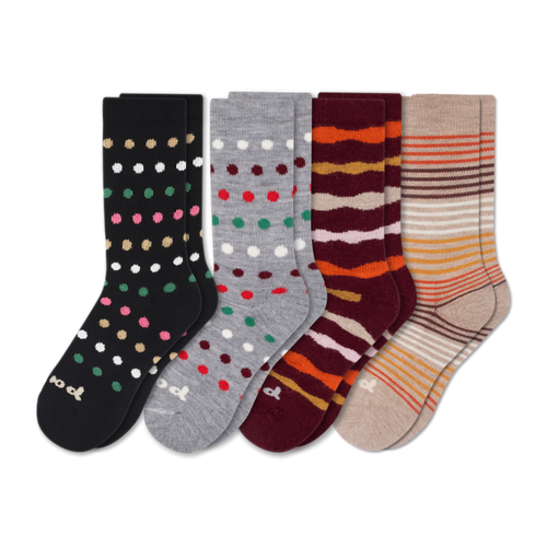 4 Pack - Women's Crew Pacas Socks