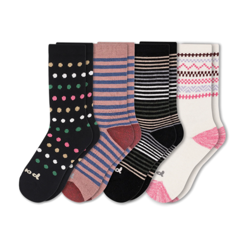 4 Pack - Women's Crew Pacas Socks