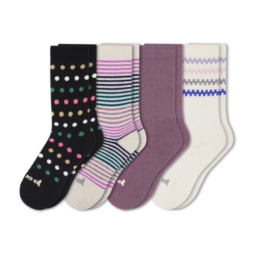 4 Pack - Women's Crew Pacas Socks