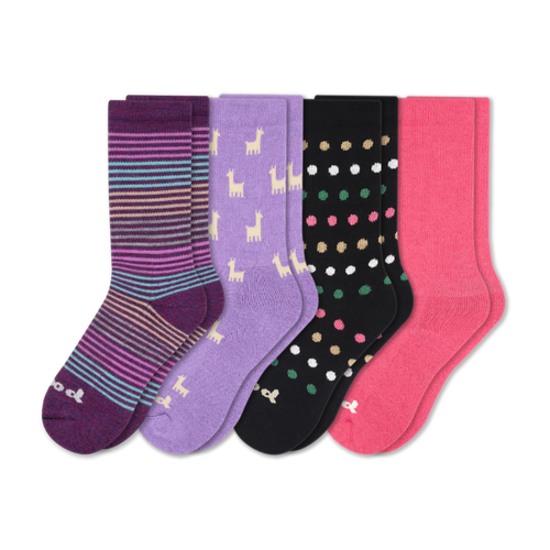 4 Pack - Women's Crew Pacas Socks
