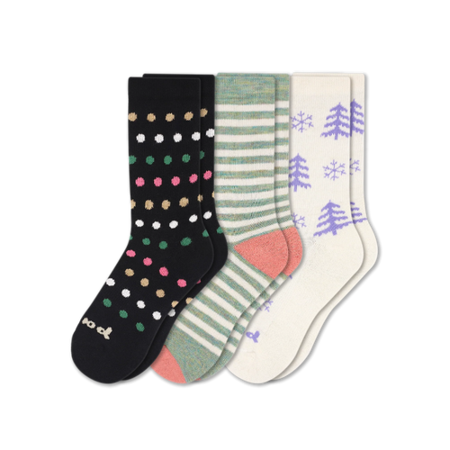 3 Pack - Women's Crew Pacas Socks