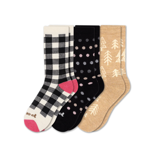 3 Pack - Women's Crew Pacas Socks