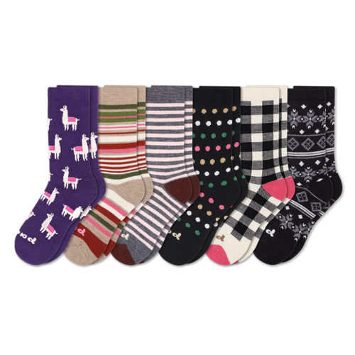 6 Pack - Women's Crew Pacas Socks