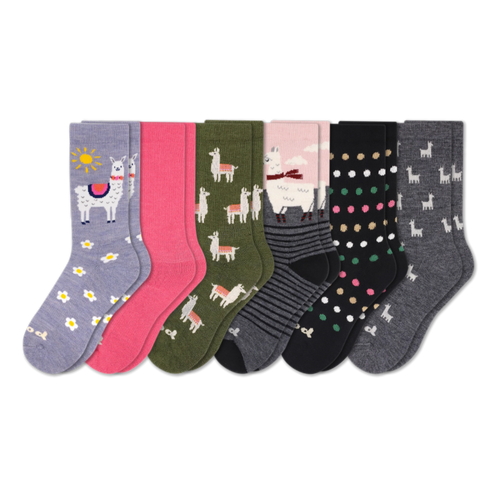 6 Pack - Women's Crew Pacas Socks