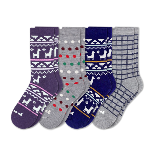 4 Pack - Women's Crew Pacas Socks
