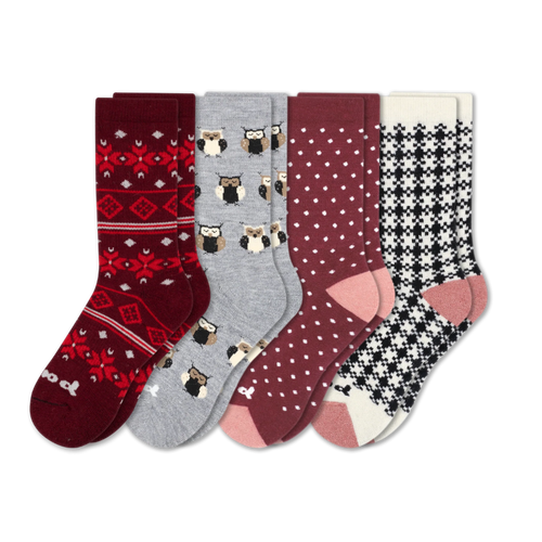 4 Pack - Women's Crew Pacas Socks
