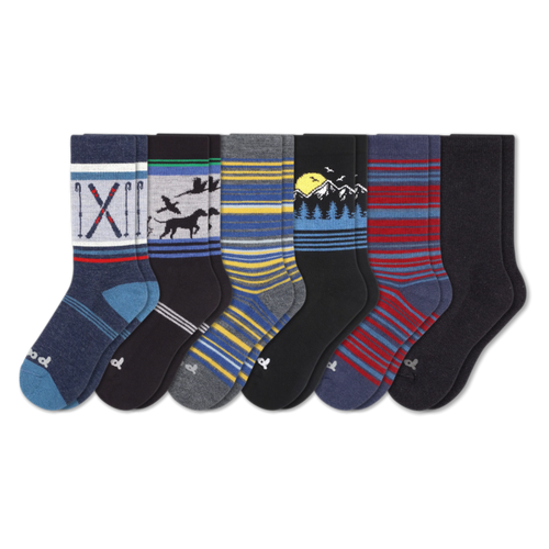 6 Pack - Men's Crew Pacas Socks