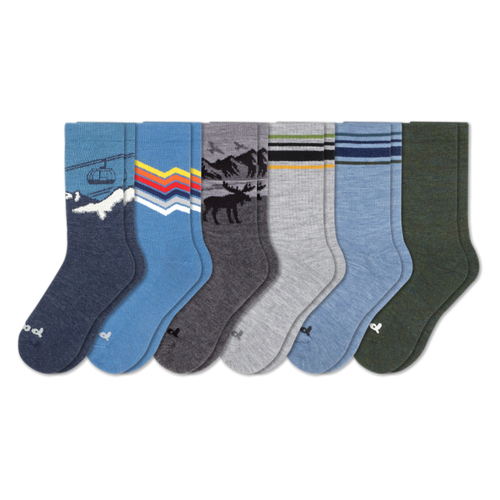 6 Pack - Men's Crew Pacas Socks