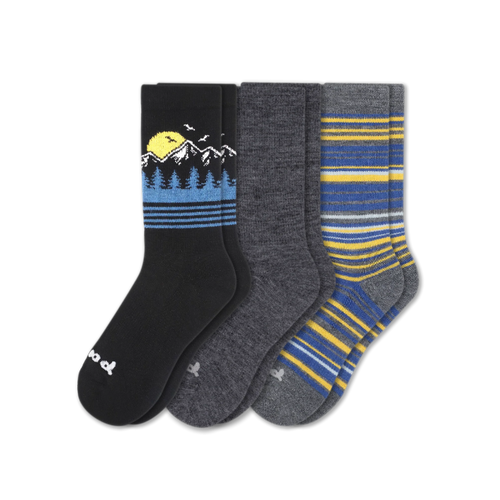 3 Pack - Men's Crew Pacas Socks