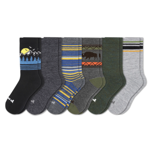 6 Pack - Men's Crew Pacas Socks