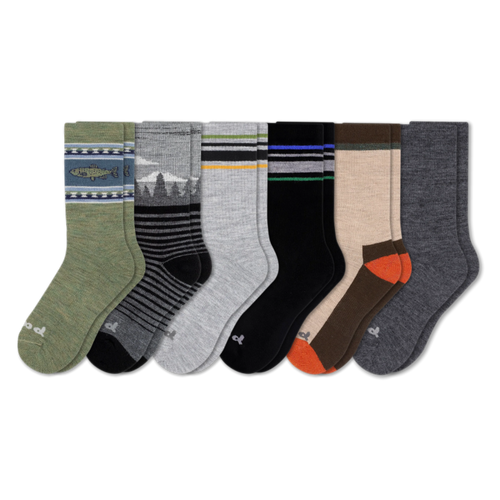 6 Pack - Men's Crew Pacas Socks