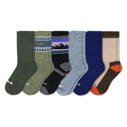 6 Pack - Men's Crew Pacas Socks