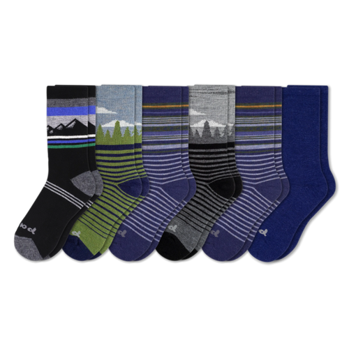 6 Pack - Men's Crew Pacas Socks