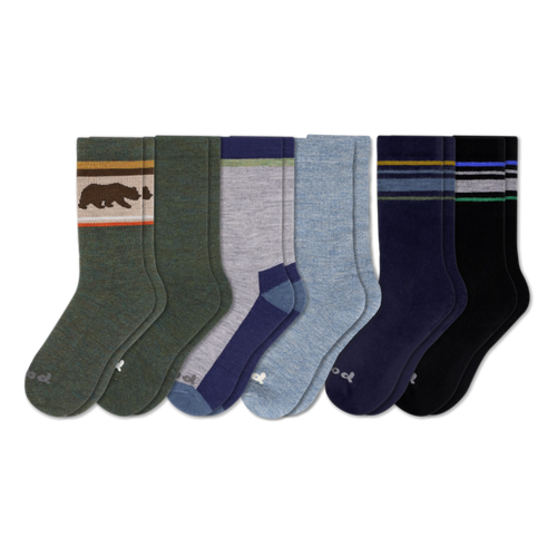 6 Pack - Men's Crew Pacas Socks