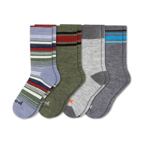 4 Pack - Men's Crew Pacas Socks