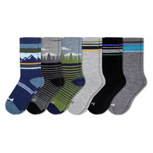 6 Pack - Men's Crew Pacas Socks