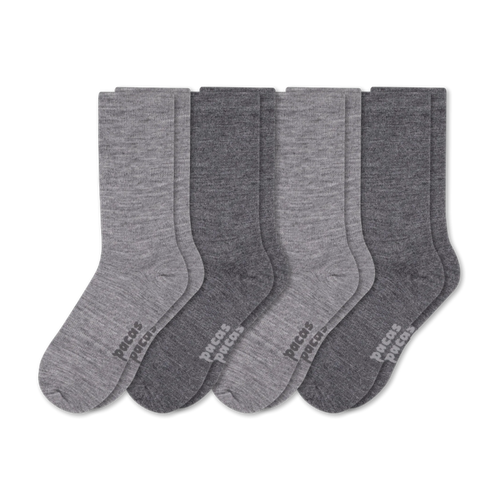 4 Pack - Men's Light-Weight Crew Pacas Socks