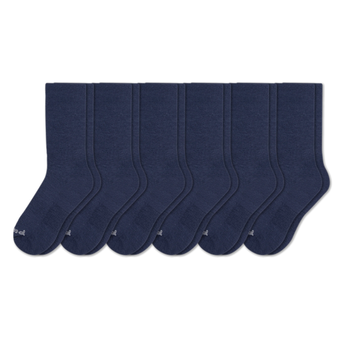 6 Pack - Men's Light-Weight Crew Pacas Socks