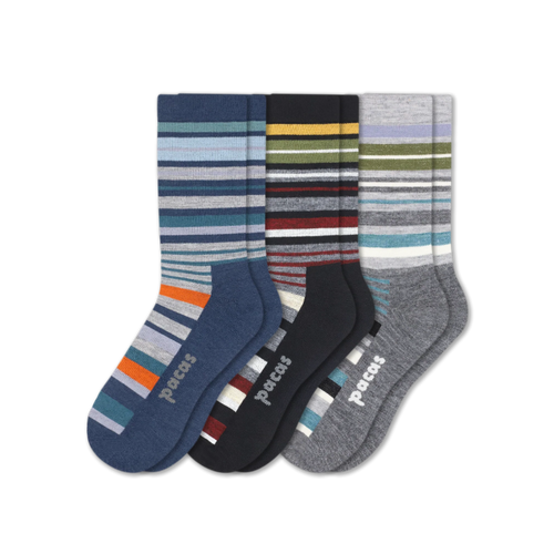 3 Pack - Men's Light-Weight Crew Pacas Socks